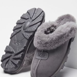 Grey women’s ugg slippers
